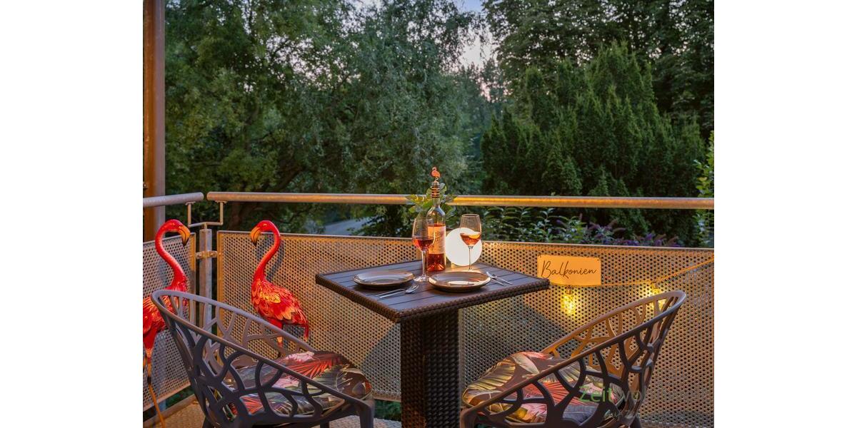 abendlicher Blick vom Balkon