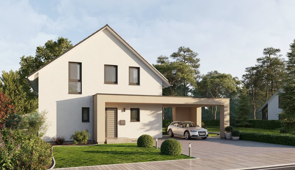 Carport mit modernem Flair