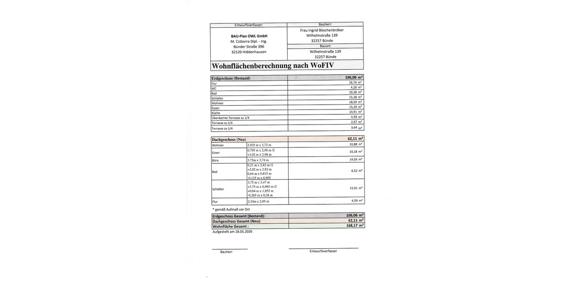 wohnflächenberechnung Potthoff