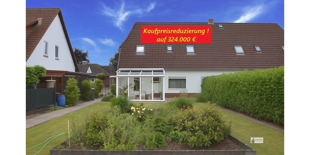 Großes modernisiertes EFH + EBK + Wintergarten + 3 Bäder mit 2 Stellplätzen vor dem Haus - Doppelhaushälfte Syke / Siedlung Gessel Gessel | Angebot:24213112
