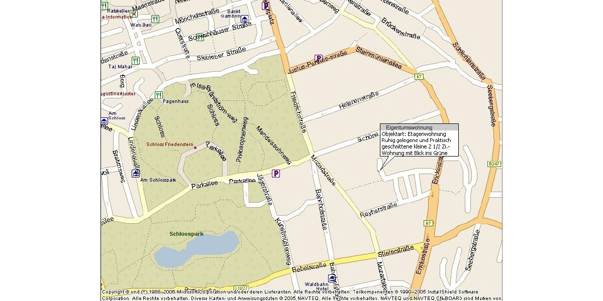 Auszug aus dem Stadtplan
