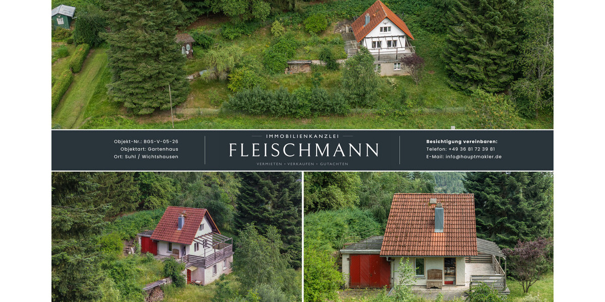 Ihr eigenes Gartenparadies mit festem Haus: Gepflegtes Anwesen in Wichtshausen - Grundstück Suhl Aue 1 | Angebot:26994845