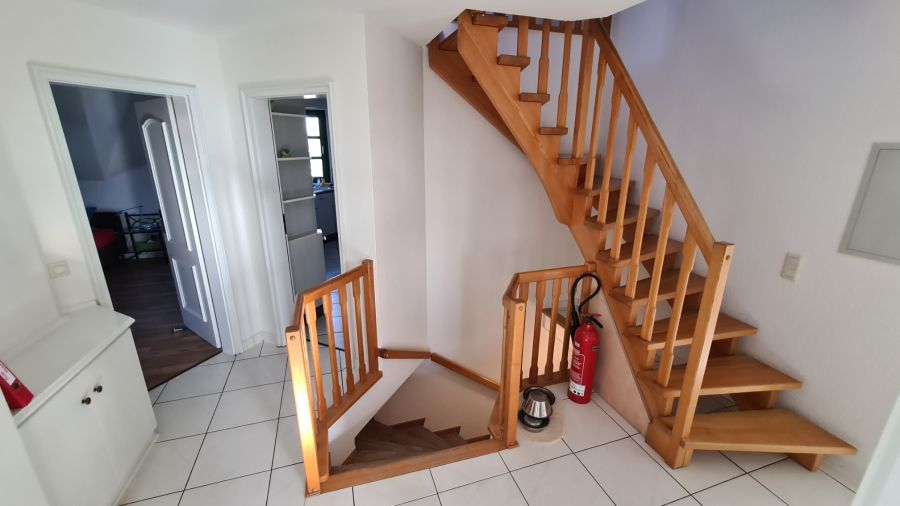 Treppenaufgang Ferienwohnung zum Spitzboden OG