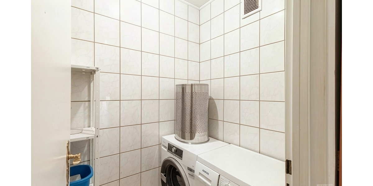 Bad mit Platz für Waschmaschine und Trockner