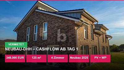 NEUBAU-DHH  CASHFLOW AB TAG 1 - Doppelhaushälfte Drebber | Angebot:27082309