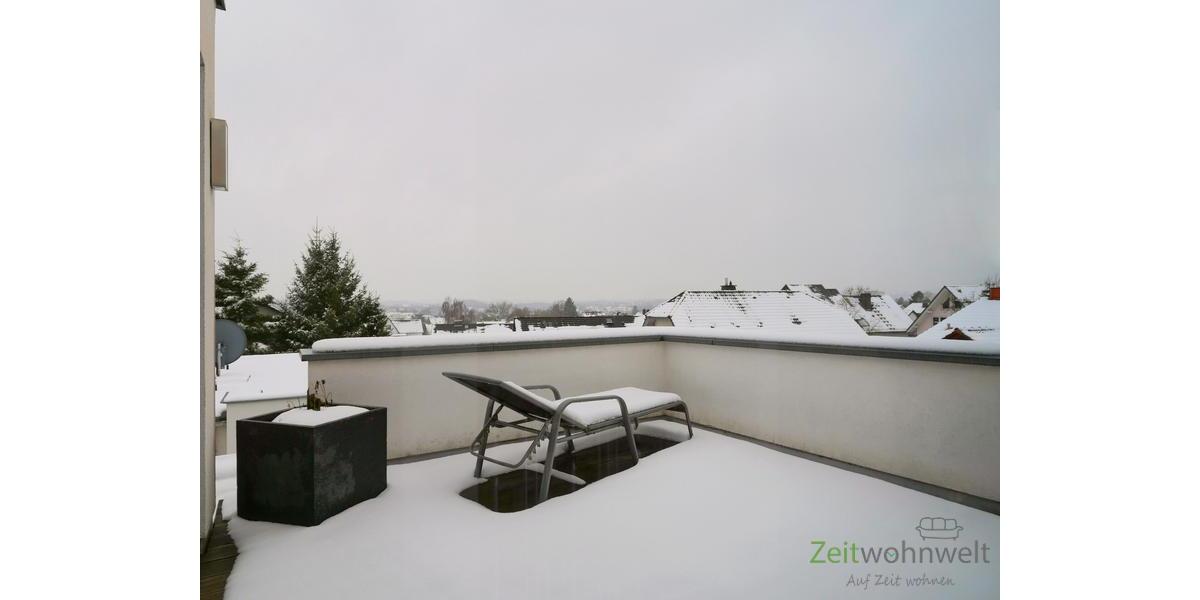 Dachbalkon im Winter