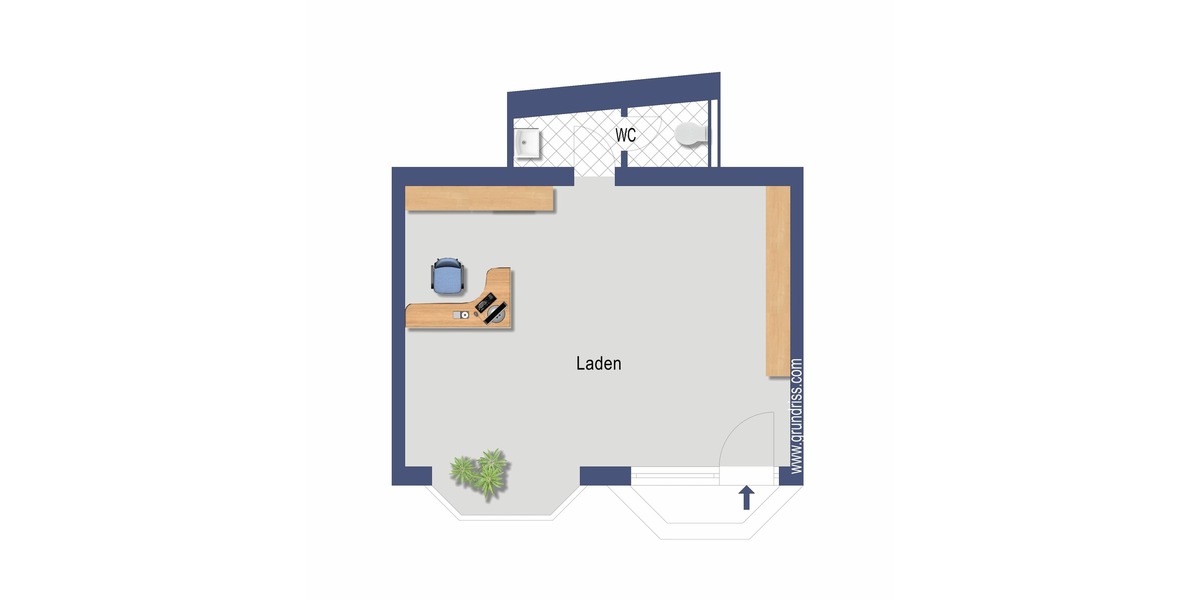 Grundriss Laden/Büro
