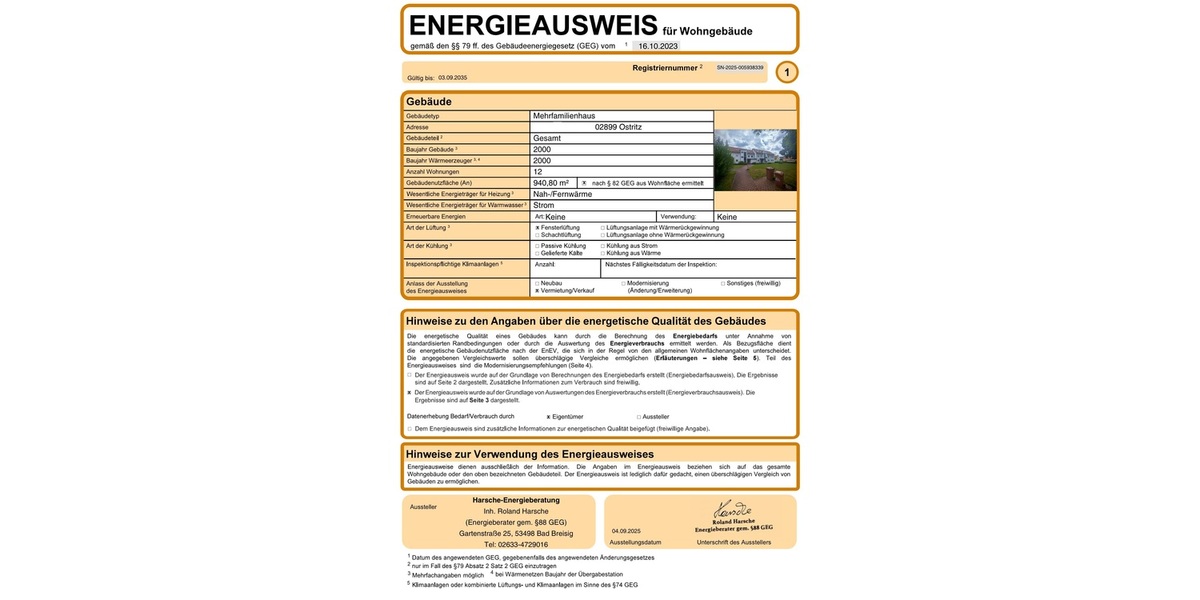 Energieausweis S. 1