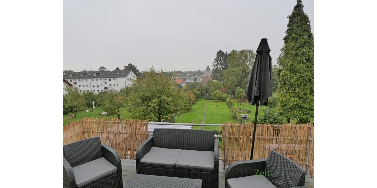 regentrüber Blick vom Balkon