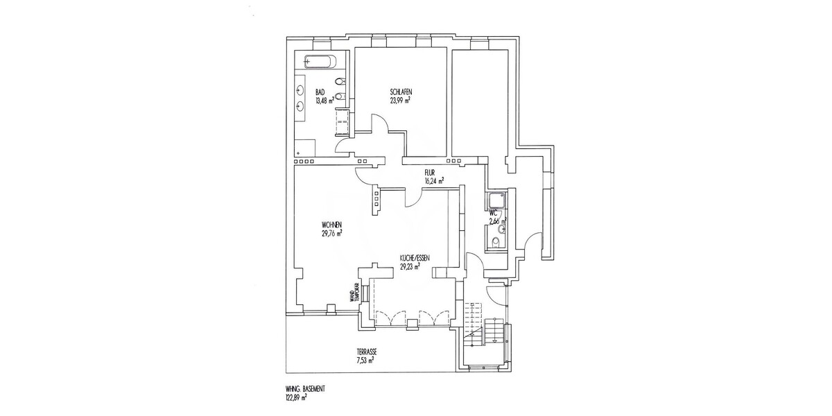 Grundriss EG-Souterrain