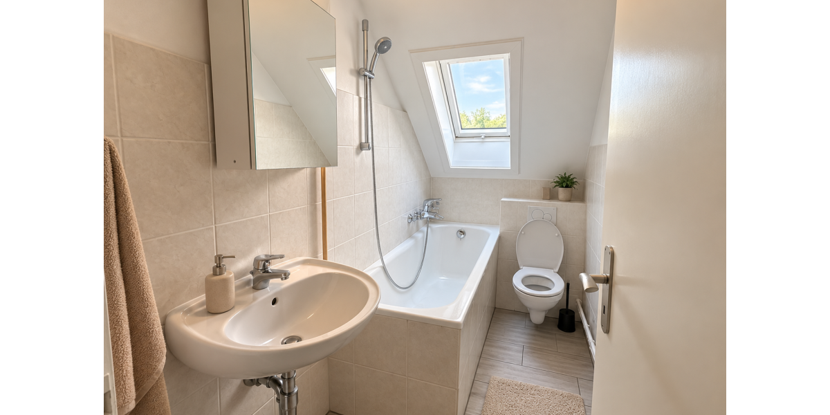 Helles Badezimmer