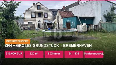 ZFH + GROßES GRUNDSTÜCK  LEHE - Zweifamilienhaus Bremerhaven Lehe | Angebot:27082360