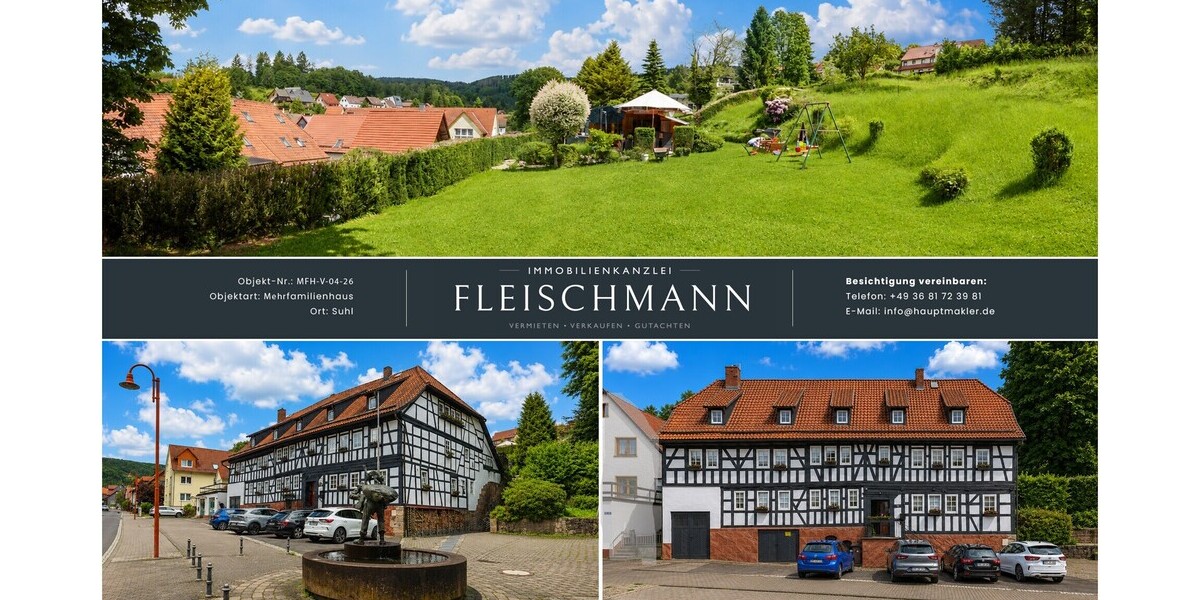 Historischer Charme trifft auf vielseitiges Entwicklungspotenzial - Mehrfamilienhaus, Wohnhaus Suhl / Albrechts Albrechts | Angebot:27131757