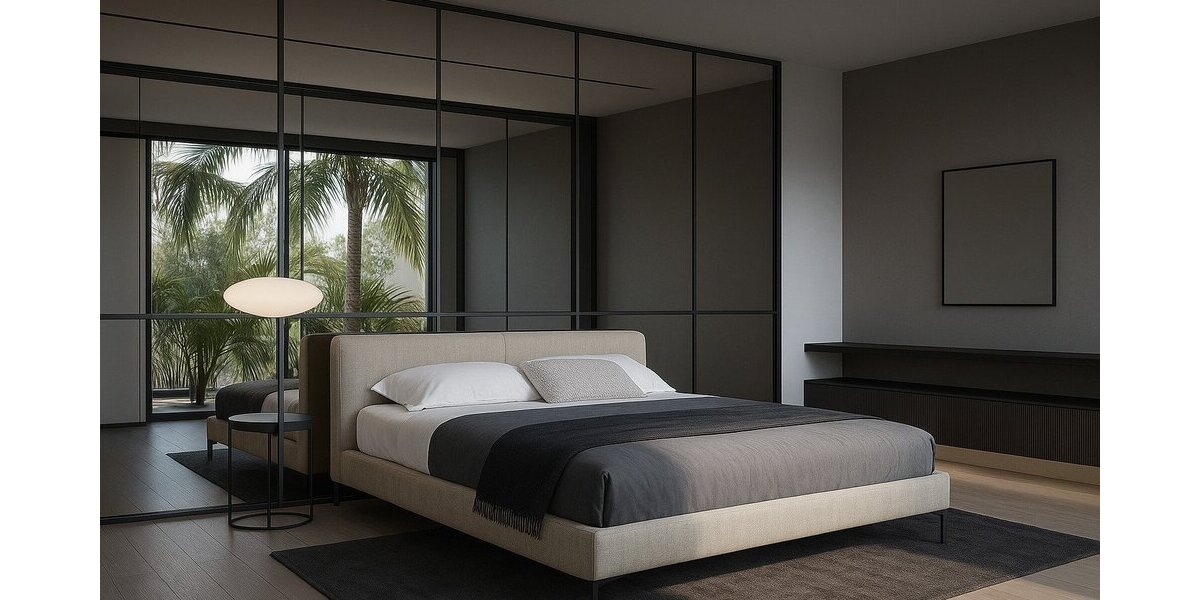 Schlafzimmer mit Panoramafenster