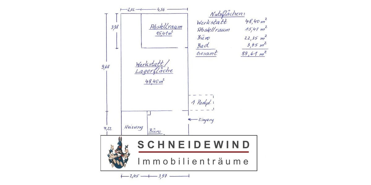 Grundriss der Werkstatt