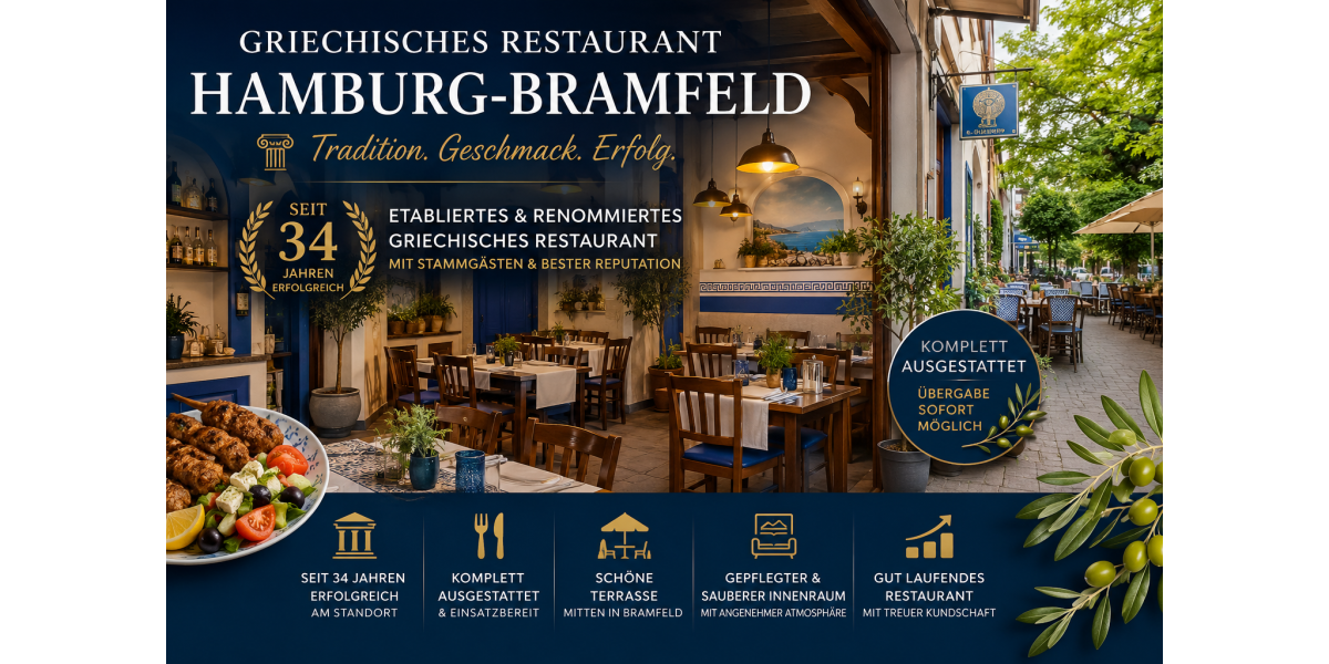 Restaurant mit 34 Jahren Tradition in Hamburg-Bramfeld! - Gewerbeobjekt Hamburg Wandsbek | Angebot:27413079