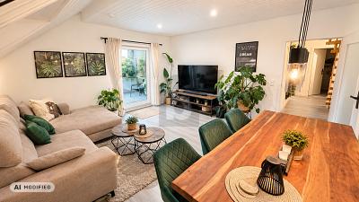 MAISONETTE-FLAIR MIT BALKON & BURGBLICK - Maisonettenwohnung Untergruppenbach | Angebot:27439932