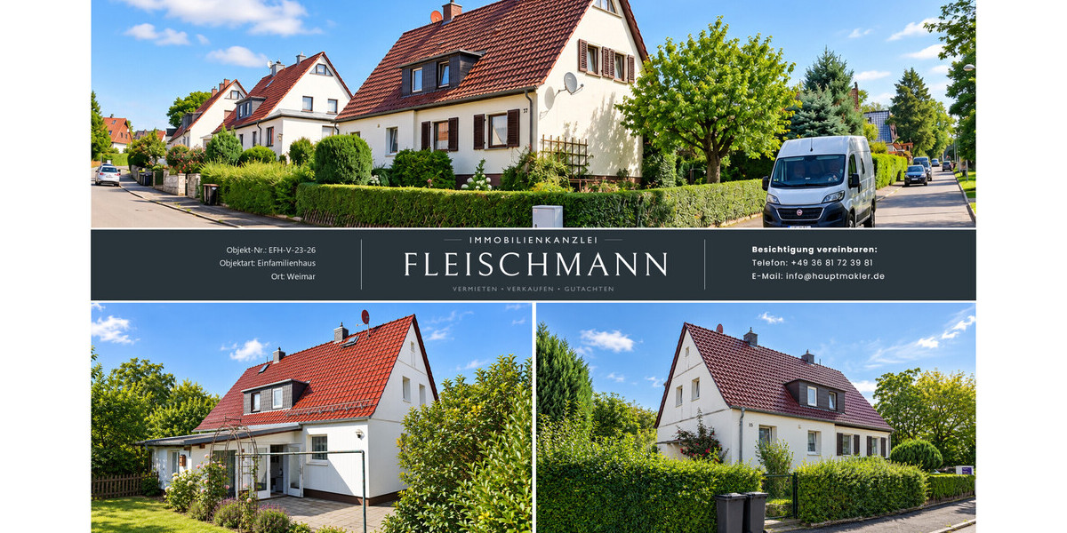 Doppelhaushälfte mit Garten in Weimar-Oberweimar – Sanierungsobjekt in Top-Schullage - Doppelhaushälfte Weimar Ehringsdorf | Angebot:27374677