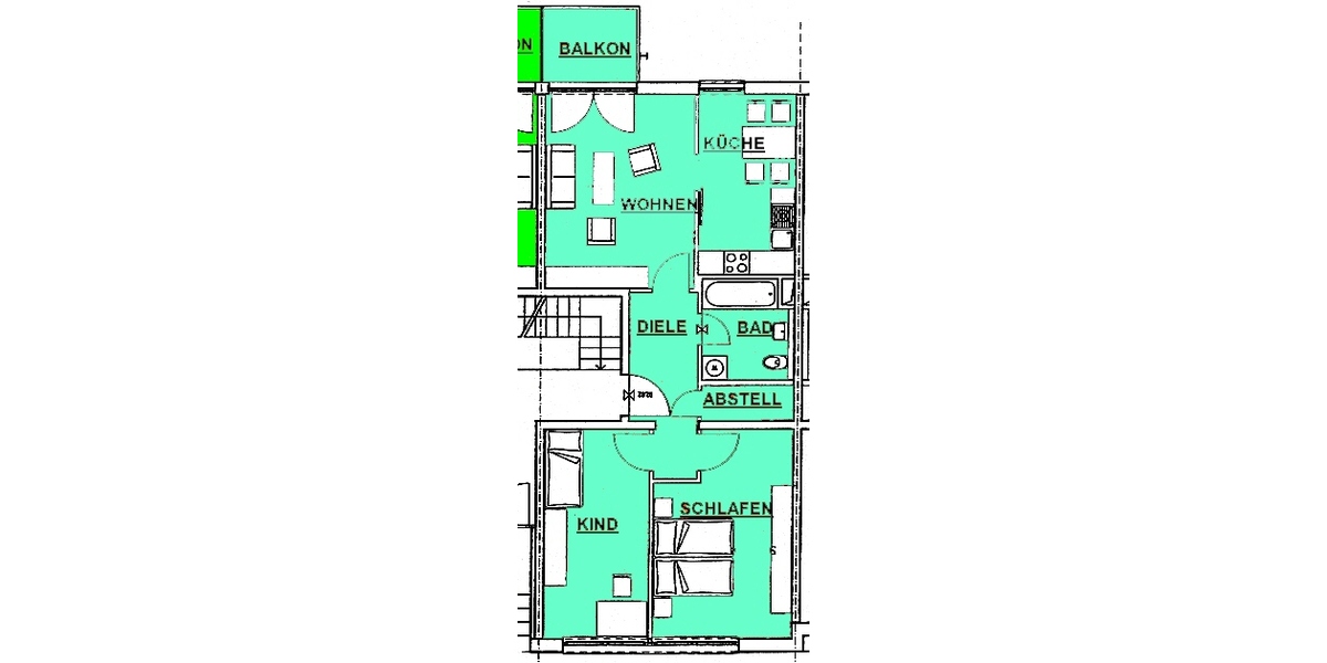 Grundriss WE 3.2 in Waltershäuser Str. 1b
