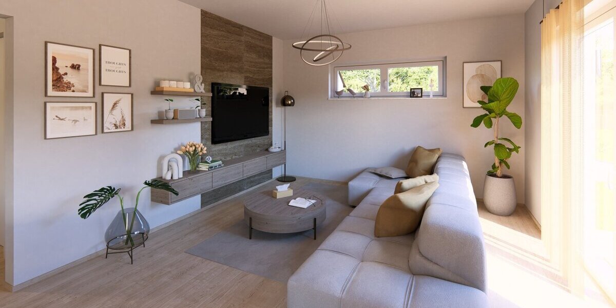 Wohnzimmer mit Wohlfühl-Atmosphäre