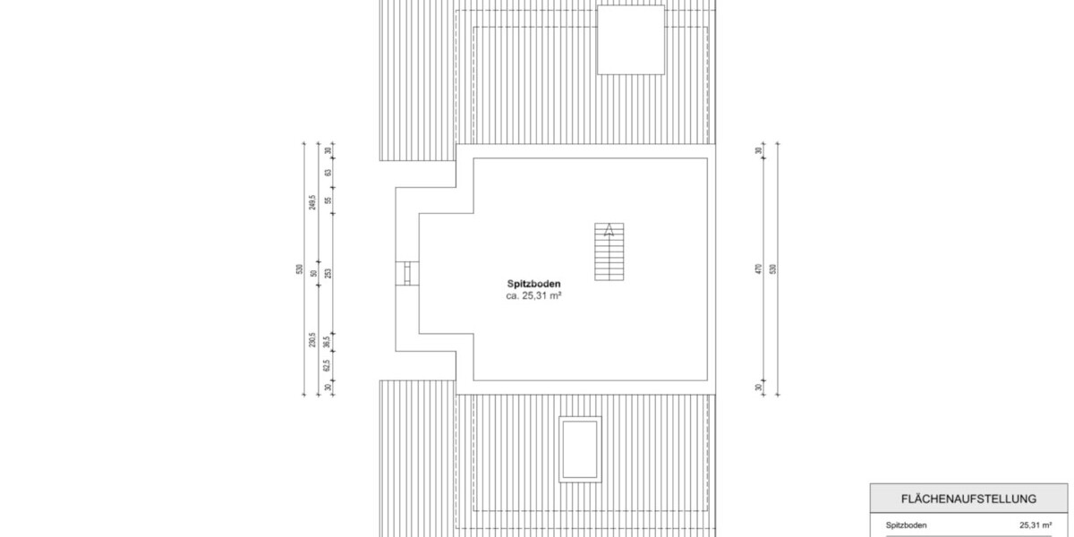 Grundriss Spitzboden
