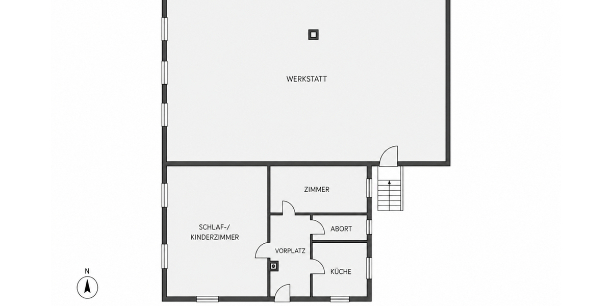 Grundriss EG + Halle