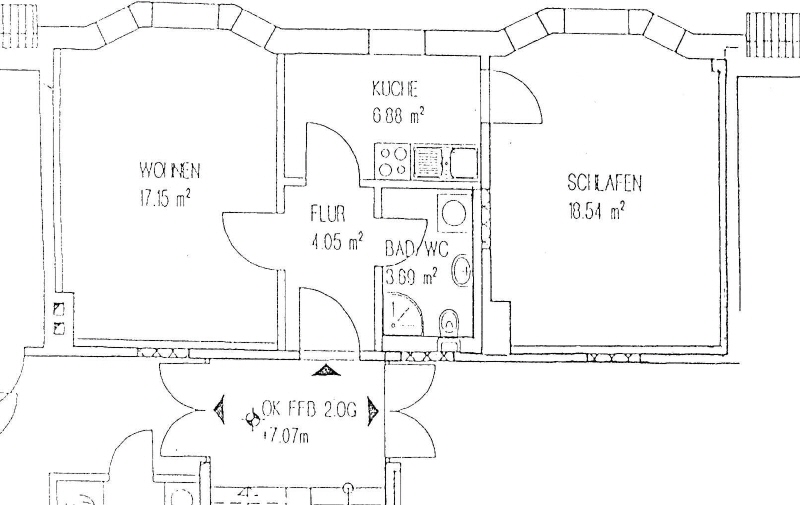 Grundriss der Wohnung