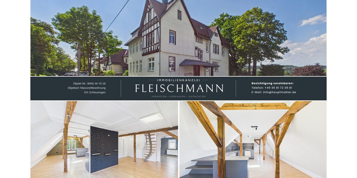 IHR NEUES ZUHAUSE AUF ZWEI EBENEN 3-Zimmer-Maisonettewohnung mit Garten und Stellplatz - 3- Schleusingen | Angebot:27439791