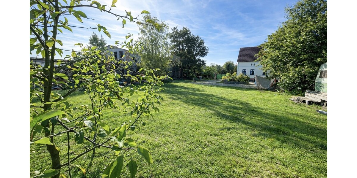 Blick in Richtung Garten, MFH & Scheune