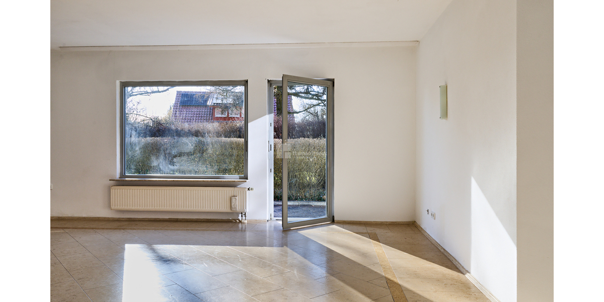 Der Terrassenausgang im Wohnzimmer