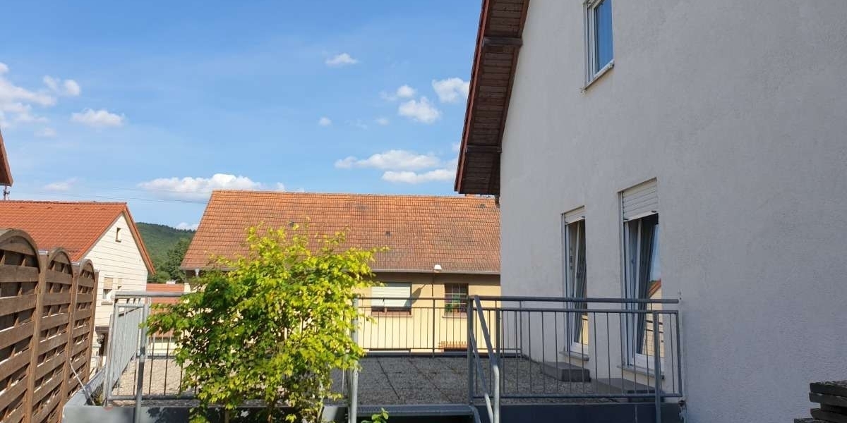 Terrasse auf den Garagen