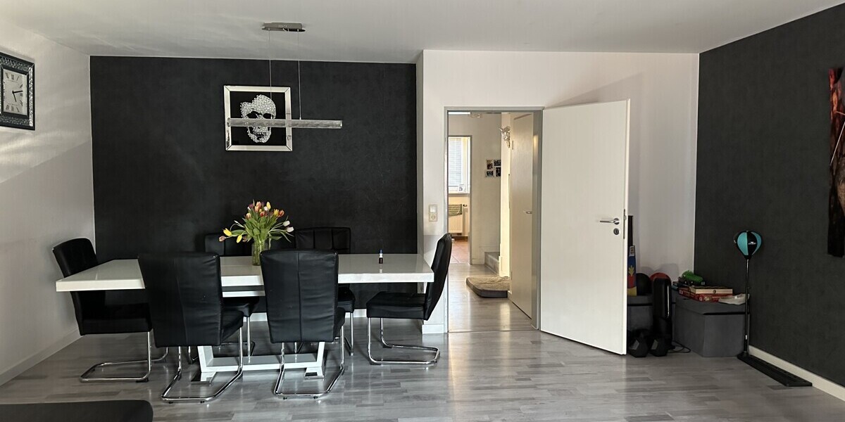 Essbereich im Wohnzimmer