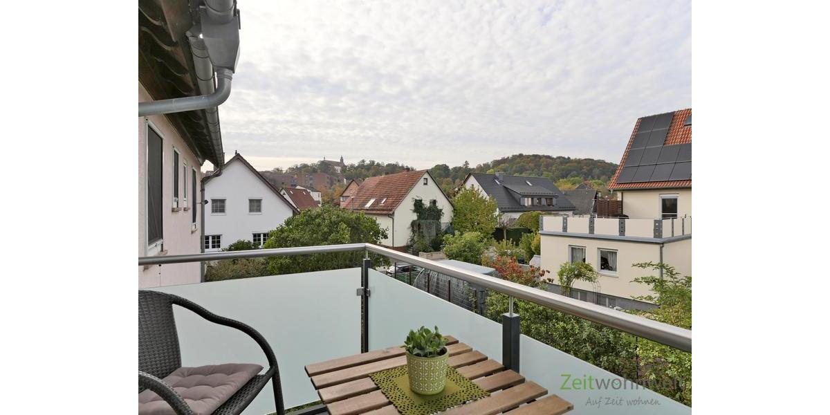 Balkonausblick im Herbst