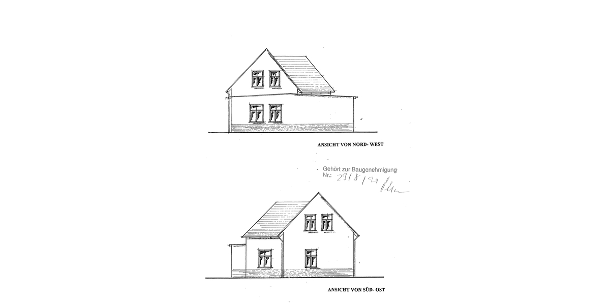 Hausansicht-Zeichnung