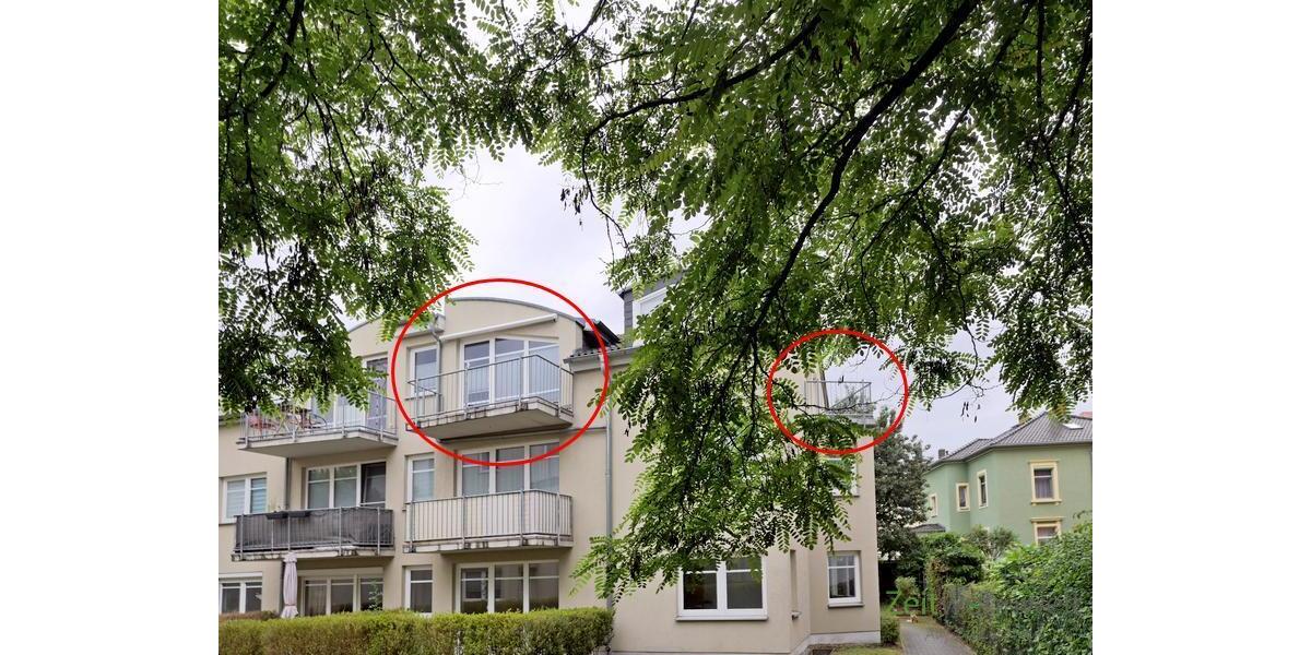 Außenansicht mit Markierungen