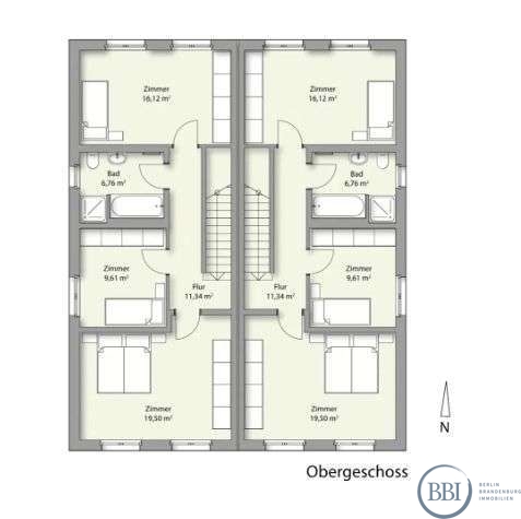 Grundriss OG (Haustyp 2A)