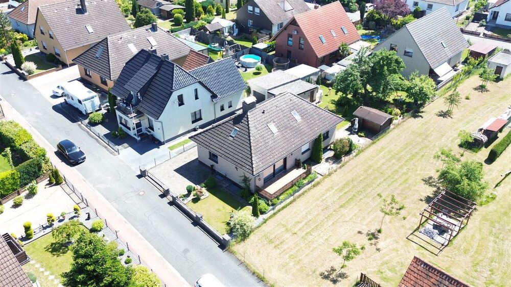Das Wohnhaus aus der Vogelperspektive 