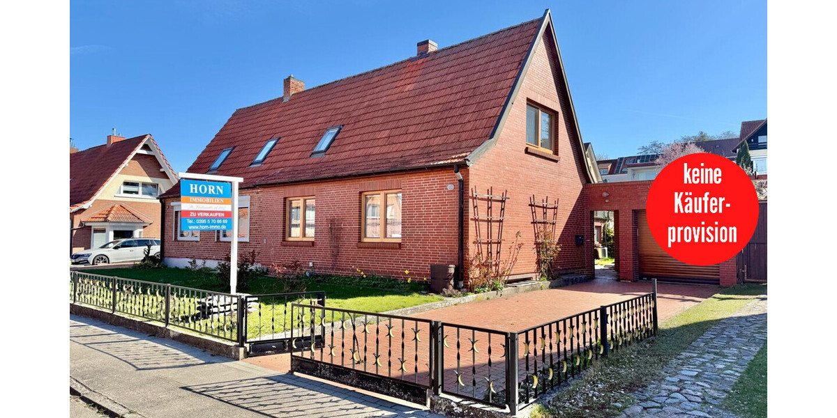 HORN IMMOBILIEN++ Neubrandenburg, Doppelhaushälfte mit Keller, Garage und Nebengelass - Doppelhaushälfte Neubrandenburg Datzeberg | Angebot:27269579