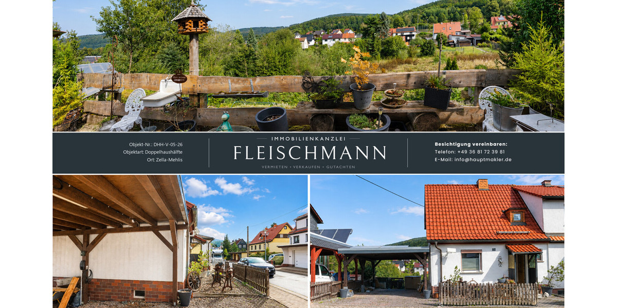 Gepflegte Doppelhaushälfte mit großer Terrasse und Carport in Zella-Mehlis - Doppelhaushälfte Zella-Mehlis Mehlis | Angebot:27312178