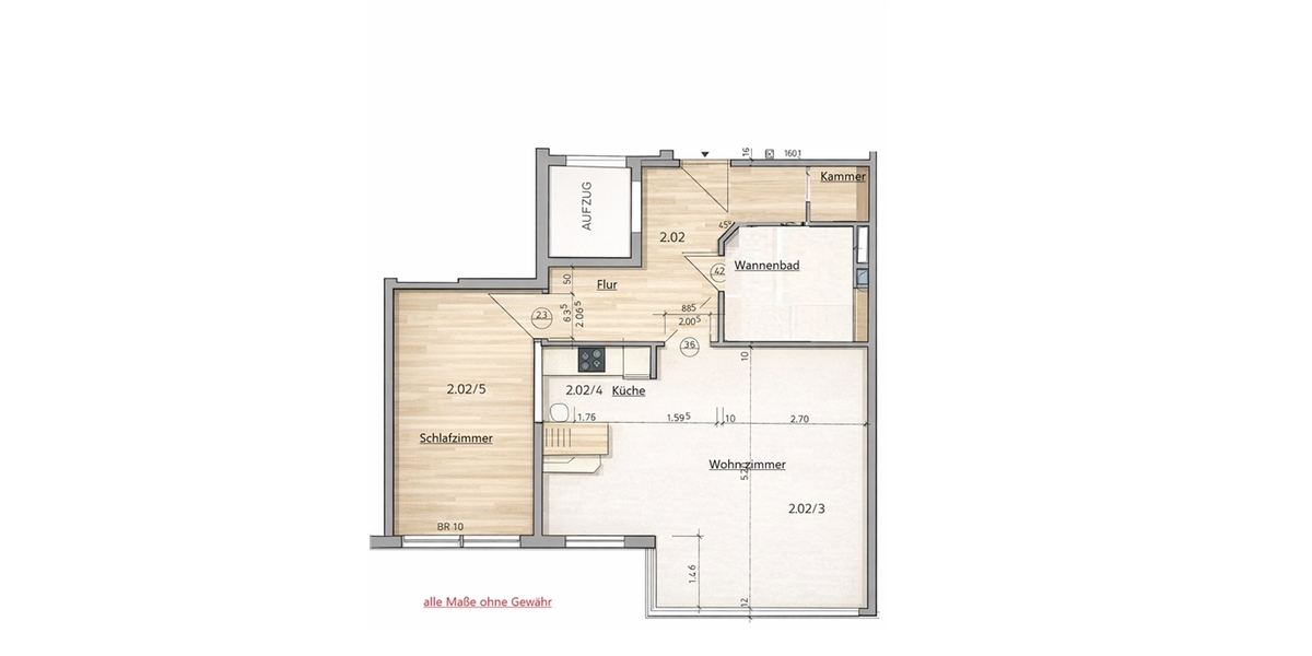 Grundriss WE 36