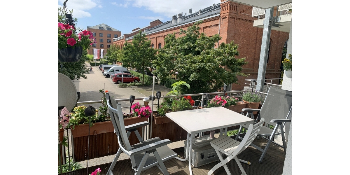 Blick vom Balkon