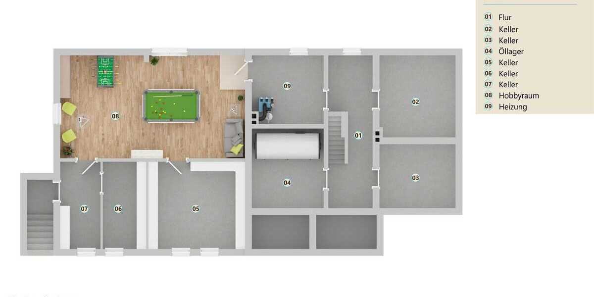 bearbeiteter Grundriss Keller