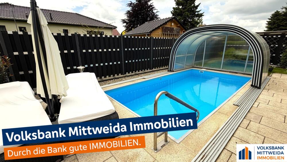 Pool mit gepflegtem Einfamilienhaus und Doppelgarage bei Geithain - Einfamilienhaus Geithain | Angebot:24391595