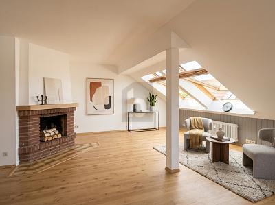 LICHTDURCHFLUTETES WOHNEN MIT KAMIN - Dachgeschoßwohnung Böblingen Dagersheim | Angebot:27159717