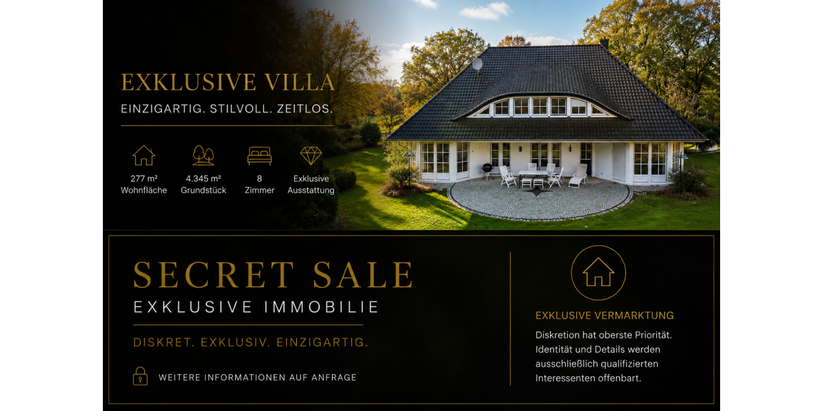 Provisionsfrei* Exklusive Villa mit parkähnlichem Grundstück - Stilvoll. Zeitlos. Einzigartig. - Villa Hamburg Rotherbaum | Angebot:27019248