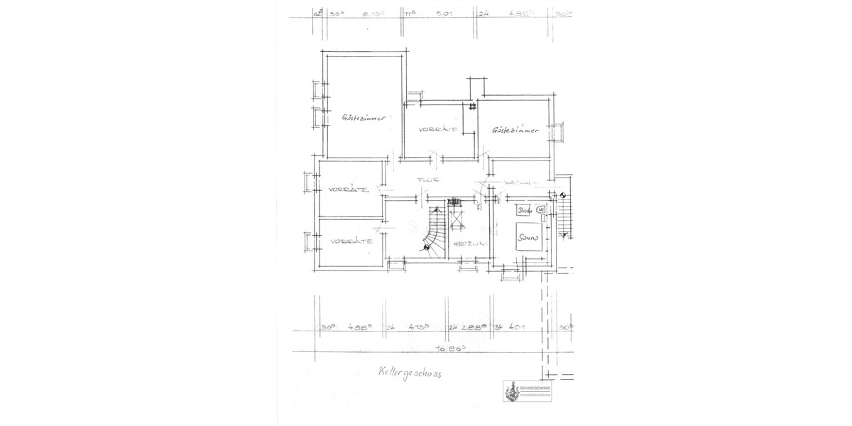 Grundriss Keller - Räume