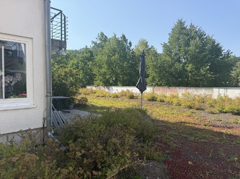 Terrasse auf dem Flachdach