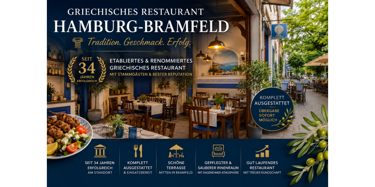 Restaurant mit 34 Jahren Tradition in Hamburg-Bramfeld! - Gewerbeobjekt Hamburg Wandsbek | Angebot:26878744