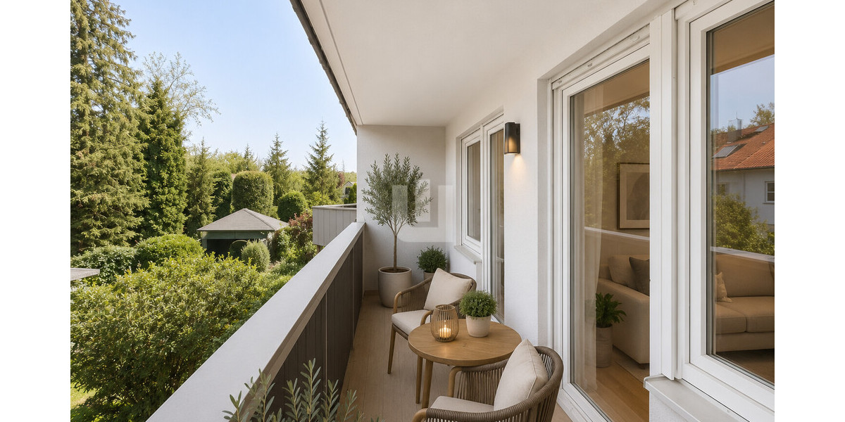Haus in Haus - hochwertig sanierte Maisonette-Whg. mit drei Balkonen am Ortsrand von Gröbenzell - Maisonettenwohnung Gröbenzell | Angebot:25838795