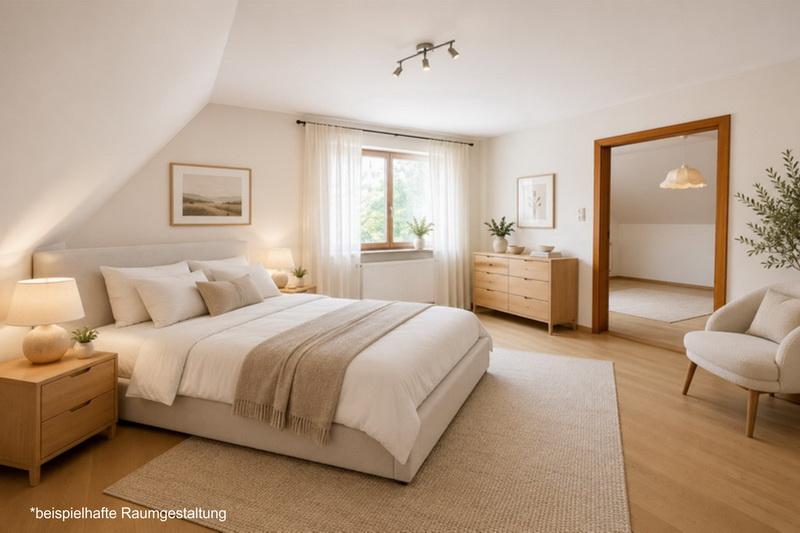 Beispielhafte Raumgestaltung Schlafzimmer